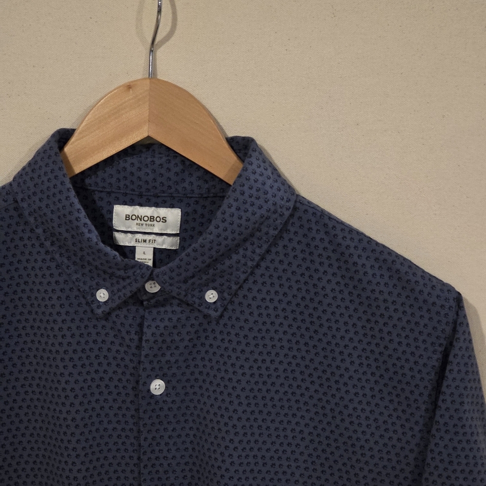 Bonobos Slim Fit Short Sleeve Button Down L
